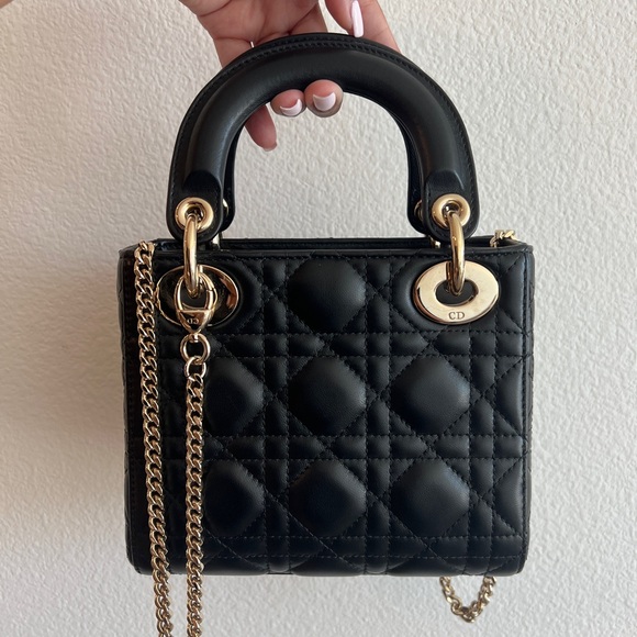 Mini Lady Dior Bag - Black - Picture 2 of 4